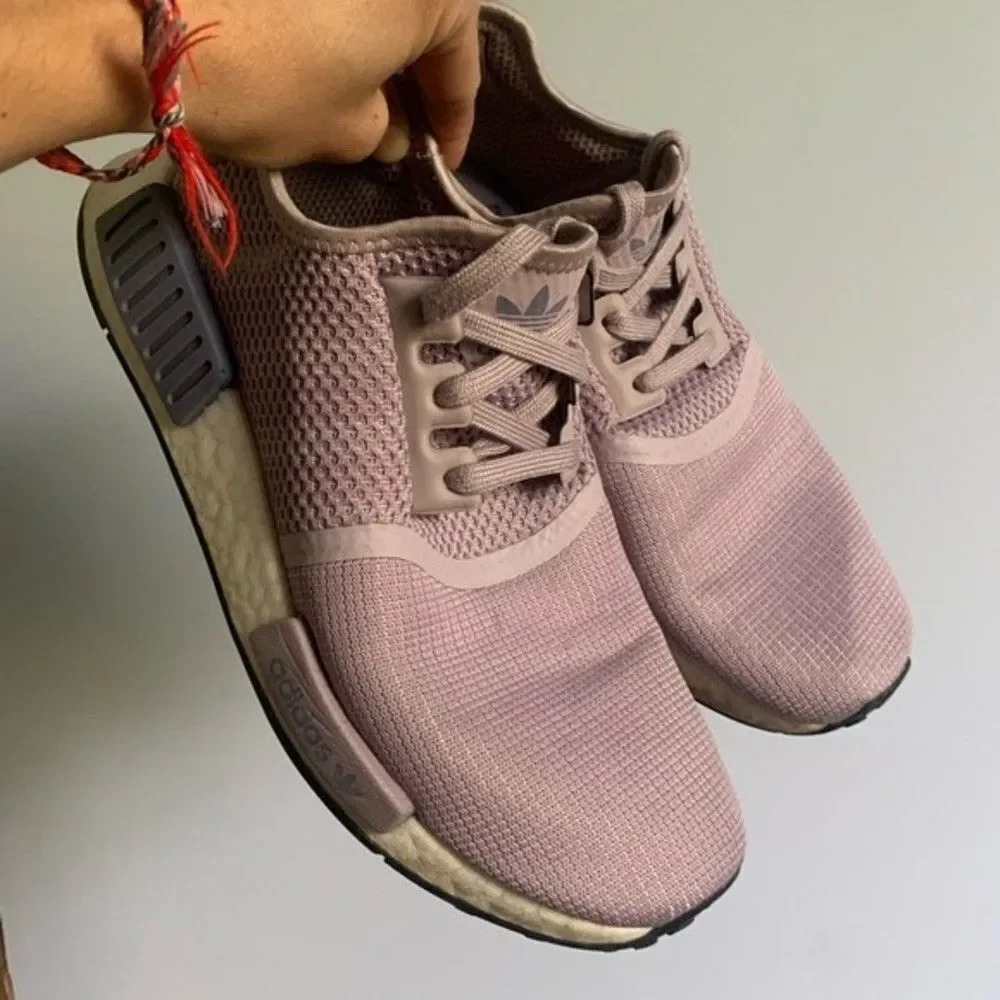 Adidas Boost NMD R1 Athletic Comfy Sneakers Light Purple Lavender Lilac 7.5 8 - Picture 9 of 12